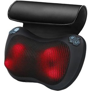 NueNext Nekmassage Apparaat met Flip Cover - Shiatsu Massagekussen Rug Nek en Schouder - Elektrische Massage apparaten met Infrarood Warmte - 1,8m Kabel