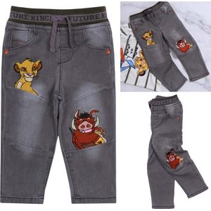 DISNEY - Lion King - Grijze Babyjeans - Met Elastische Band