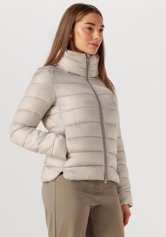 SAVE THE DUCK Elsie Jassen Dames - Winterjas - Beige - Maat XS