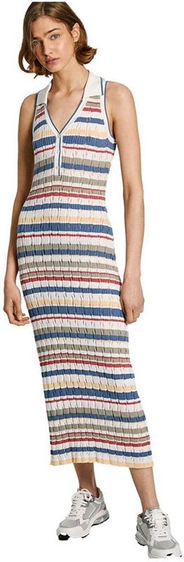 Pepe Jeansvoor vrouwen. PL953573 Iris jurk, veelkleurig (L), Casual, Katoen, Mouwloos / spaghettibandjes