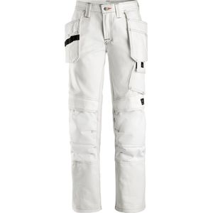 Snickers 3775 Dames Schildersbroek met holsterzakken - Wit/Wit - 46