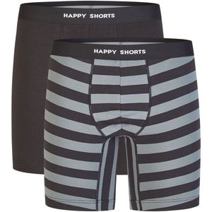 Happy Shorts - Long Boxershorts - Marine - 2er-Pack