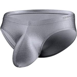 Comfortabele Herenslip met Bulgzak, Lage Taille, Stretch Ondergoed voor Mannen in Diverse Kleuren en Maten