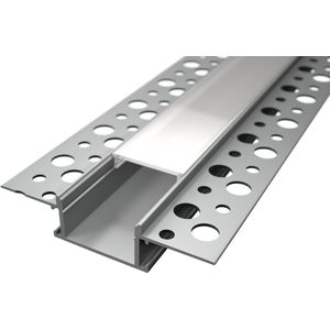 2 meter led profiel - Stucprofiel smal - Profiel voor led strips - Aluminium - Grijs
