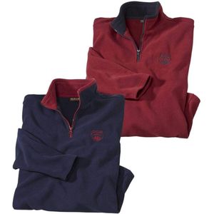 ATLAS FOR MEN - Set van 2 microfleece sweaters Mountain Passion - Heren - Verkrijgbaar in grote maten - L