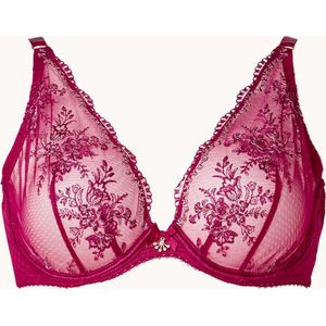 Aubade Tresor Infini beugel bh met borduring - Rood - Maat 70D