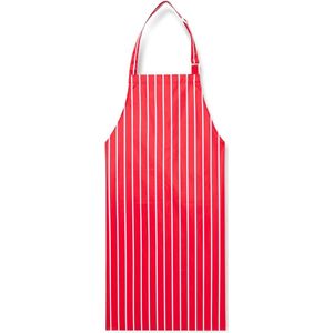 Goodivery ® Waterafstotende Schort met Verstelbare Nek en Antiknoopbanden in Rood