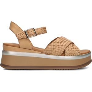 Inuovo A98004 Sandalen - Met Sleehak - Dames - Bruin - Maat 38