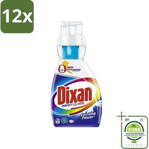 Dixan Perfect Dose - Vlekkenkampioen - Extreme Power - Witte, Gekleurde & Zwarte Was - 26 Wasbeurten - Voordeelverpakking - 12 stuks - Wasmiddel - Vlekkenverwijderaar
