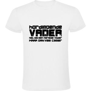 Hardlopende vader | Heren T-shirt | Sporten | Marathon | run | Cool | papa | Wit