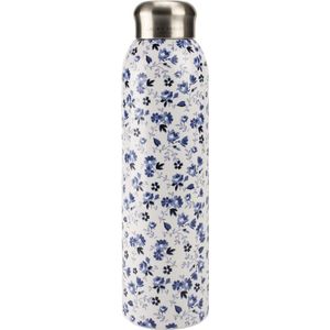 Laura Ashley Thermosfles - Thermosbeker - Dubbelwandig RVS - Lekvrij - Petit Flowers Blauw