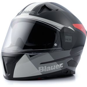Blauer Naca NF01B Zwart Grijs Rood Integraalhelm - Maat M - Helm