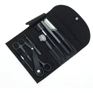 JeiibrZui 1 Professionele Wenkbrauwverzorgingsset, Zwart en RVS, Precisieknippen & Gebruiksvriendelijk voor Dagelijks Gebruik & Professionals