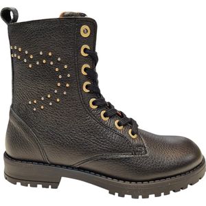 Develab 44384 922 Black Meisjes Veterboots - Zwart - 38