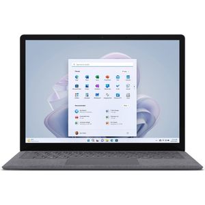 Microsoft Surface Laptop 5 Intel® Core™ i5 i5-1245U 34,3 cm (13.5"") Touchscreen 8 GB LPDDR5x-SDRAM 256 GB SSD Wi-Fi 6 (802.11ax) Windows 11 Pro Brits Engels Platina