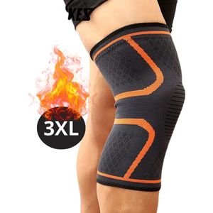 Livano Kniebrace - Sportbrace Knie - Knee Sleeves - Knee Sleeves Powerlifting - Compressie Knie Brace - Knee Wraps - Knee Support - Dames - Heren - Comfortabel - Oranje - Maat XXXL