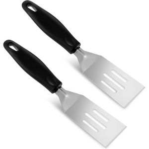 Metalen spatel set - 2 stuks kleine serveerspatels van roestvrij staal