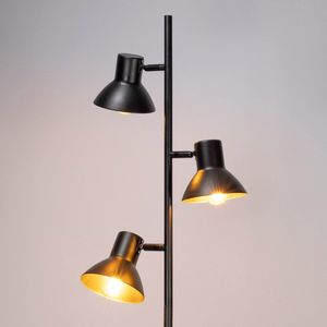 Industriële vloerlamp met 3 spots - Bailey
