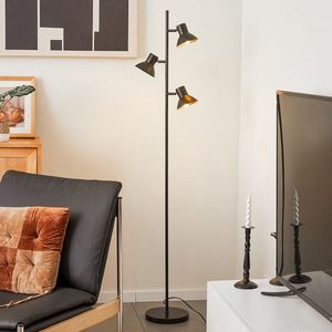 Industriële vloerlamp met 3 spots - Bailey