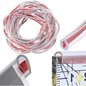 Rubberen U-vormige Transparante Deurrandbescherming 5m - Zelfklevend - Voor Auto's