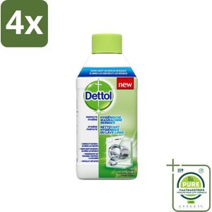 Dettol - Wasmachine Reiniger - Eenmalig Gebruik - 250 ml - Voordeelverpakking - 4 stuks - Wasmachine reiniger - Wasmachine schoonmaken