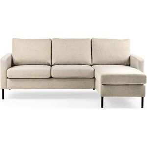 Urban Pieces Grijze Hoekbank Isa - Zetel - Sofa - Loungebank - 3-Zitsbanken - Chaise longue - Ligbank - Hoekzetel - hoeksalon