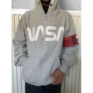 Nasa sweater vest met rits - grijs - Maat 116 / 6 jaar