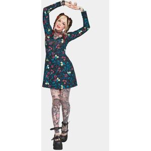 Jawbreaker - Venus Flytrap Print Korte jurk - M - Multicolours