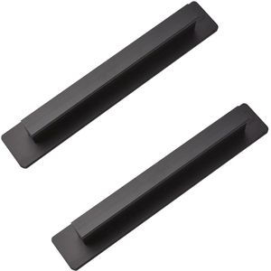 Zelfklevende Handgreep - Hoogwaardig Aluminium - Set van 2 - Zwart