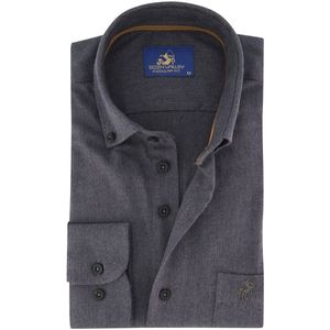 Eden Valley normale fit katoen overhemd grijs