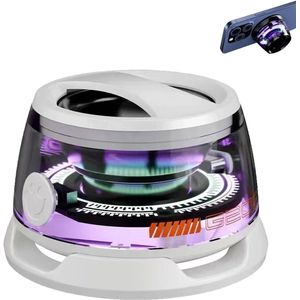 Mobiele telefoonhouder met multifunctionele magneet Bluetooth-luidspreker geschikt voor Magsafe-luidspreker, mini-luidspreker voor mobiele telefoon met veelkleurige RGB-lampjes, IP67 waterdicht, magnetische luidspreker