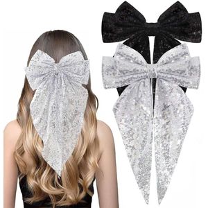 Haarspeld - Glitter Strik - Strik - Satijn - Haarband - Haarstrikken - Haarelastiek - Haarstrik - Haarband Dames - Haarklem - Haarelastiekjes - Haarspeld - Prinsess Haar Accessoires - Haaraccessoires Meisjes - Voor Dames En Meisjes - 2 Stuks