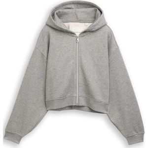 Tom Tailor Cropped hoodie Sweatjack met glitterlook