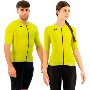 Gobik Cx Solid Korte Mouw Wielertrui Geel XS Man,Vrouw