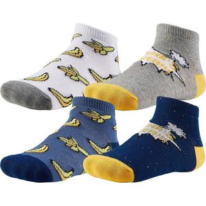 866 4 pack SNEAKERSOCKS bananas grey - navy 31/34