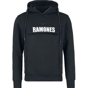 Ramones Logo Trui met capuchon zwart XL Katoen - Band merch, Bands