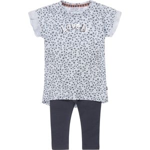 Dirkje Jurk + Legging met All Over Print Blauw