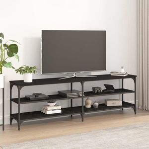 The Living Store Industrieel TV-meubel - 160 x 30 x 50 cm - Zwart