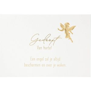 Depesche - Wenskaart ""Gewoon Mooi"" met de tekst ""Gedoopt - Van harte! Een engel zal je ..."" - mot. 045