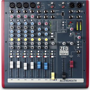 Allen & Heath ZED60-10FX 4 x mono, 2 x stereo, USB, FX - Analoge mixer