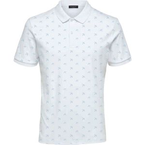 Selected Paris Korte Mouw Poloshirt Wit M Man