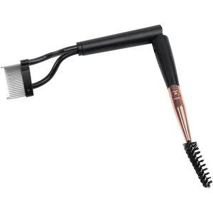 CSGoods - Opvouwbare wimperkam voor gedetailleerde wimperkrullen en scheiding - zwart/roze - 2 stuks met ultrafijne stalen kam