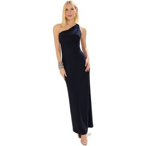 Trendyol Bourgondische Accessoire Gedetailleerde Een-Schouder Gebreide Maxi Elegante Avond- En Nachtjurk Tprss25Ae00076