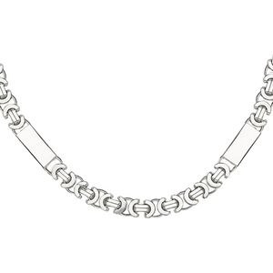 Juwelier Zwartevalk zilveren platte koningsschakel ketting - ET 60-3T/55cm