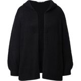 Angel of Style - Dames - Gebreid jasje met capuchon Straight Fit - Zwart - Maat 42+