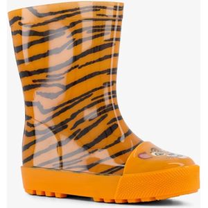 Kinder regenlaarzen oranje met tijger opdruk - Maat 29 - 100% stof- en waterdicht