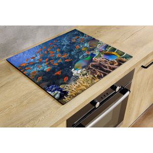 Inductiebeschermer - Colorful Fish - 85x50 cm - Inductiebeschermer - Inductie Afdekplaat Kookplaat - Inductie Mat - Anti-Slip - Keuken Decoratie - Keuken Accessoires