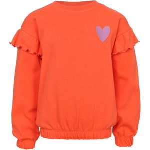 LOOXS Little 2601-7308-226 Meisjes Sweater - Maat 92 - Oranje van 94% Cotton 6%elastan