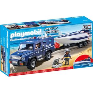 PLAYMOBIL City Action Politietruck met Speedboot - 5187