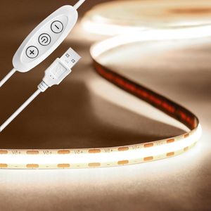 USB LED TV-achtergrondverlichting Strip Licht 5V 960LEDs dimbaar natuurlijk wit 4000K LED Lint COB-ledband CRI90+ voor keuken slaapkamer dartbord interieurdecoratie DIY - 2m